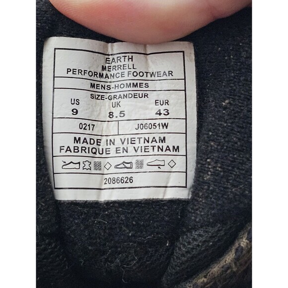 Merrell Moab 2 Mid Waterproof Hiking Boots Men's Size 9W Walnut Brown Vibram EUC - Picture 12 of 12